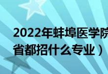 2022年蚌埠医学院招生计划及招生人数（各省都招什么专业）