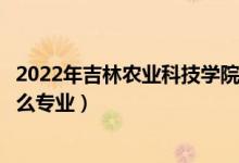 2022年吉林农业科技学院招生计划及招生人数（各省都招什么专业）