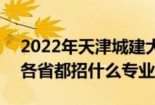 2022年天津城建大学招生计划及招生人数（各省都招什么专业）