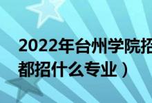 2022年台州学院招生计划及招生人数（各省都招什么专业）