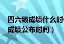 四六级成绩什么时候出（2022上半年四六级成绩公布时间）