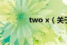 two x（关于two x的介绍）