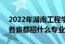 2022年湖南工程学院招生计划及招生人数（各省都招什么专业）