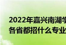 2022年嘉兴南湖学院招生计划及招生人数（各省都招什么专业）