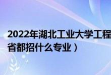 2022年湖北工业大学工程技术学院招生计划及招生人数（各省都招什么专业）