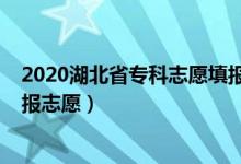 2020湖北省专科志愿填报时间（2022湖北专科什么时候填报志愿）