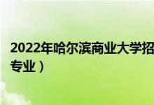 2022年哈尔滨商业大学招生计划及招生人数（各省都招什么专业）