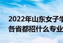 2022年山东女子学院招生计划及招生人数（各省都招什么专业）