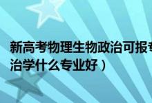 新高考物理生物政治可报专业（2022新高考女生物理生物政治学什么专业好）