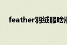 feather羽绒服啥牌子（feather可数吗）