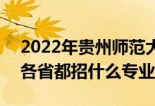 2022年贵州师范大学招生计划及招生人数（各省都招什么专业）