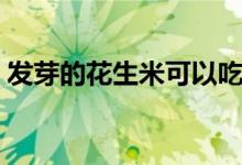 发芽的花生米可以吃吗（发芽的花生能吃吗）