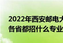 2022年西安邮电大学招生计划及招生人数（各省都招什么专业）