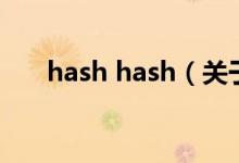 hash hash（关于hash hash的介绍）