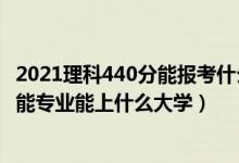 2021理科440分能报考什么大学（2022高考440分报人工智能专业能上什么大学）