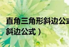 直角三角形斜边公式怎么推算的（直角三角形斜边公式）