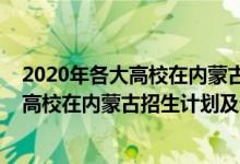 2020年各大高校在内蒙古的录取分数线（2022年全国各大高校在内蒙古招生计划及录取分数线）