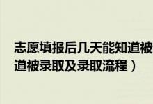 志愿填报后几天能知道被录取2020年（2022报考后多久知道被录取及录取流程）