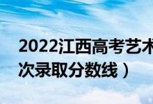 2022江西高考艺术类录取分数线公布（各批次录取分数线）