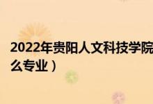 2022年贵阳人文科技学院招生计划及招生人数（各省都招什么专业）