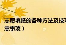 志愿填报的各种方法及技巧（2022年平行志愿填报技巧及注意事项）