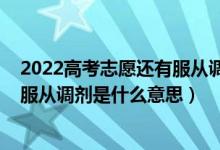 2022高考志愿还有服从调剂选项吗（2022高考报考志愿时服从调剂是什么意思）