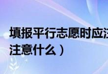 填报平行志愿时应注意哪些问题（报志愿需要注意什么）