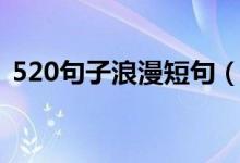 520句子浪漫短句（520浪漫真情告白句子）