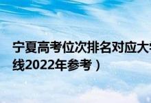 宁夏高考位次排名对应大学有哪些（位次对应大学最低分数线2022年参考）