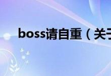 boss请自重（关于boss请自重的介绍）