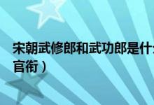 宋朝武修郎和武功郎是什么官衔（宋朝武修郎和武功郎是何官衔）