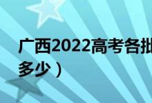 广西2022高考各批次分数线公布（分数线是多少）