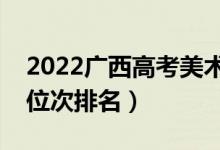 2022广西高考美术类一分一段表（最新成绩位次排名）