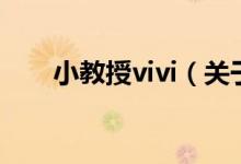 小教授vivi（关于小教授vivi的介绍）