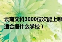 云南文科3000位次能上哪些大学（云南高考位次60000左右适合报什么学校）