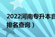 2022河南专升本音乐表演一分一段表（成绩排名查询）