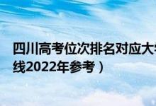 四川高考位次排名对应大学有哪些（位次对应大学最低分数线2022年参考）