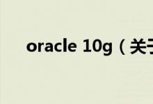 oracle 10g（关于oracle 10g的介绍）