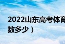 2022山东高考体育类录取分数线（艺术类分数多少）