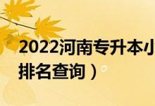 2022河南专升本小学教育一分一段表（成绩排名查询）