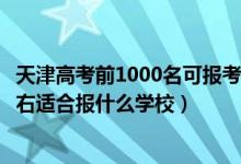 天津高考前1000名可报考什么学校（天津高考位次41000左右适合报什么学校）