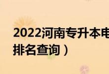 2022河南专升本电子商务一分一段表（成绩排名查询）