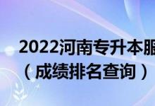 2022河南专升本服装与服饰设计一分一段表（成绩排名查询）