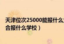 天津位次25000能报什么大学（天津高考位次38000左右适合报什么学校）