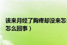 该来月经了胸疼却没来怎么回事（胸疼过去了月经还没来是怎么回事）