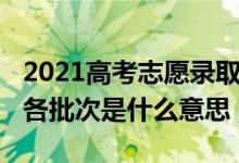 2021高考志愿录取批次顺序（2022高考志愿各批次是什么意思）