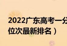 2022广东高考一分一段表公布（物理类成绩位次最新排名）