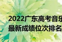 2022广东高考音乐表演器乐类一分一段表（最新成绩位次排名）