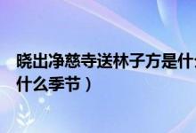 晓出净慈寺送林子方是什么样的诗（晓出净慈寺送林子方是什么季节）