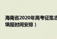 海南省2020年高考征集志愿表（海南2022年高考征集志愿填报时间安排）